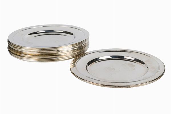Lot of 10 placemats in 800 silver