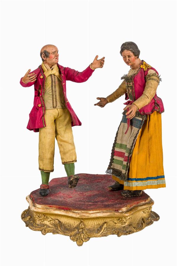 Lot of two nativity figures
