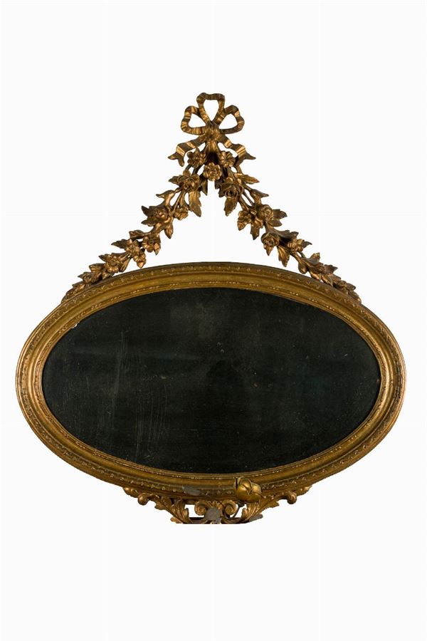 Gilded wood mirror