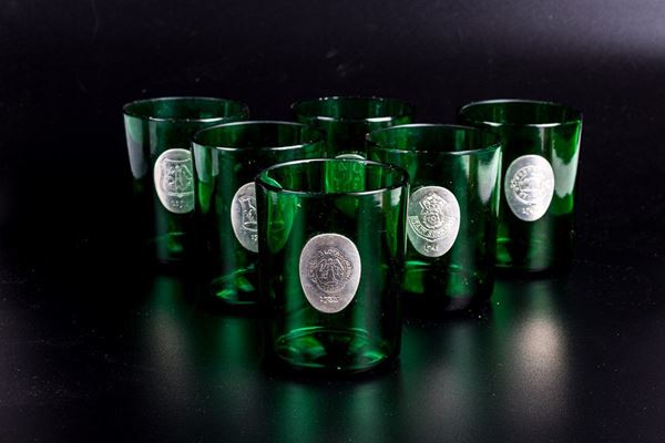 Six colored glasses
