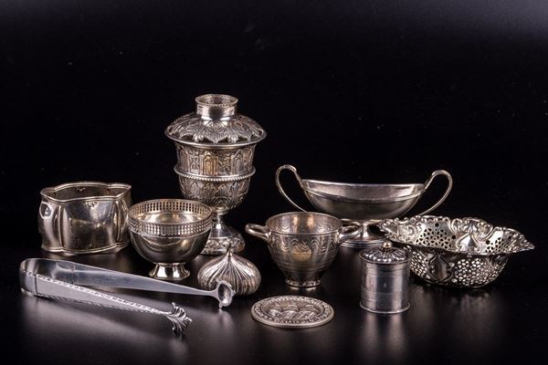 Lot of 10 silver items