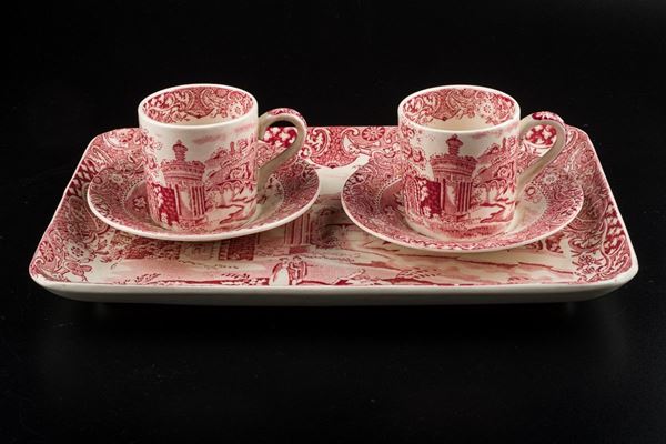 Tete-&#224;-tete with porcelain tray