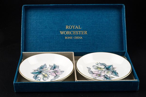 Pair of porcelain saucers