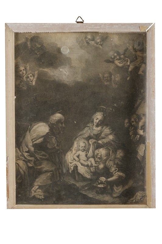 Giuseppe Magni dis., Fabio Berardi inc. - L&#39;Adorazione dei pastori, da Carlo Dolci