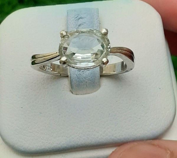 Anello in argento 925 con acquamarina naturale