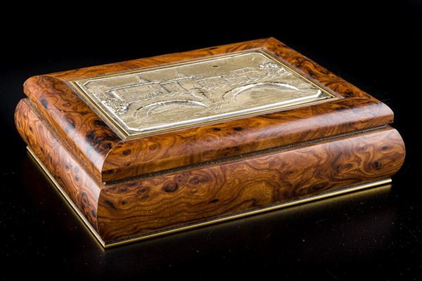 Portagioie in legno e argento 925