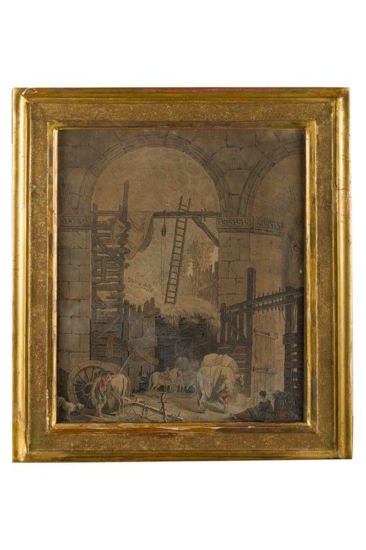 Jean-Fran&#231;ois Janinet, da Hubert Robert - Ruins of Pope Julius&#39; Palace and the Colonnade and Gardens of the Medici Palace