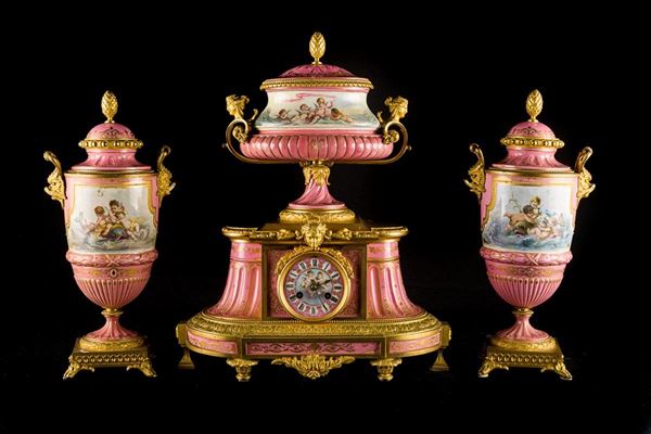 Fireplace triptych by S&#232;vres