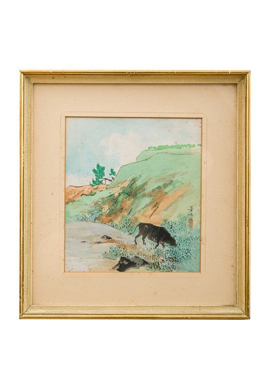 Glimpse of the countryside with ox