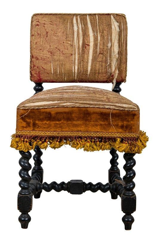 Sedia in legno ebanizzato