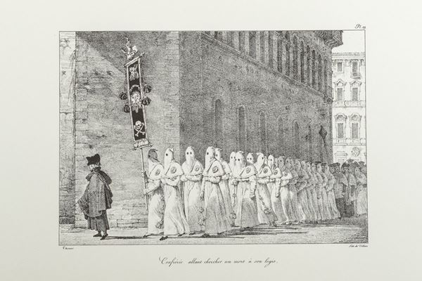 Antoine Jean Baptiste Thomas &amp; Fran&#231;ois De Villain - Pair of black and white lithographs