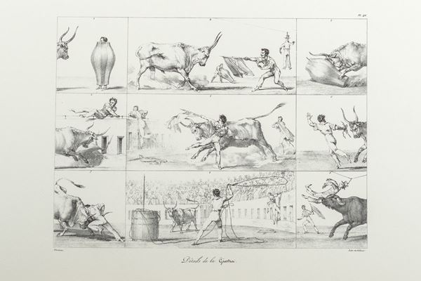 Antoine Jean Baptiste Thomas &amp; Fran&#231;ois De Villain - Coppia di litografie in bianco e nero