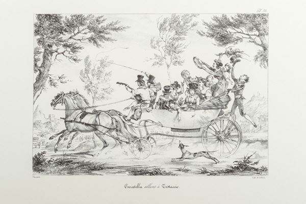 Antoine Jean Baptiste Thomas &amp; Fran&#231;ois De Villain - Five black and white lithographs