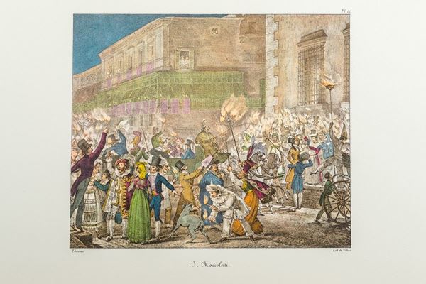 Antoine Jean Baptiste Thomas &amp; Fran&#231;ois De Villain - Tre litografie a colori