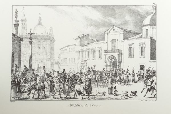 Antoine Jean Baptiste Thomas &amp; Fran&#231;ois De Villain - Three black and white lithographs