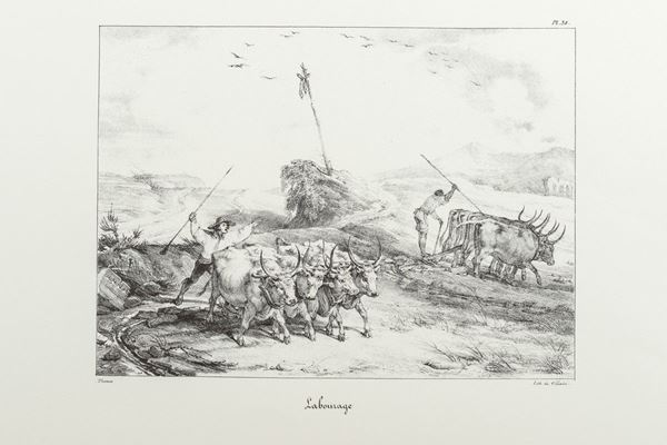 Antoine Jean Baptiste Thomas &amp; Fran&#231;ois De Villain - Three black and white lithographs