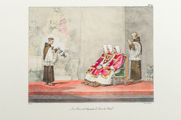 Antoine Jean Baptiste Thomas &amp; Fran&#231;ois De Villain - Pair of color lithographs