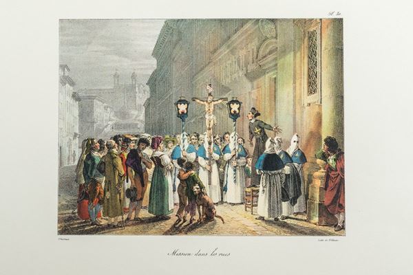Antoine Jean Baptiste Thomas &amp; Fran&#231;ois De Villain - Pair of color lithographs