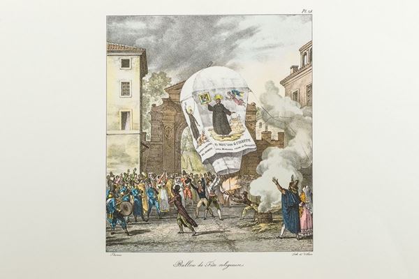 Antoine Jean Baptiste Thomas &amp; Fran&#231;ois De Villain - Pair of color lithographs