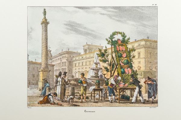 Antoine Jean Baptiste Thomas &amp; Fran&#231;ois De Villain - Coppia di litografie a colori