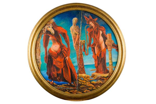 Round with metaphysical figures