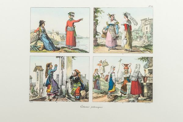 Antoine Jean Baptiste Thomas &amp; Fran&#231;ois De Villain - Coppia di litografie a colori
