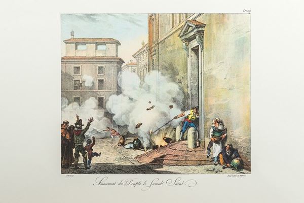 Antoine Jean Baptiste Thomas &amp; Fran&#231;ois De Villain - Pair of color lithographs