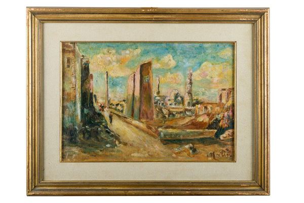 Landscape with ruins