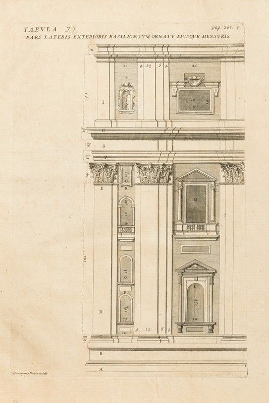 Incisione su carta antica