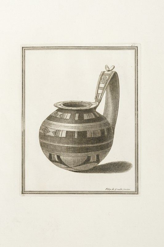 Engraving depicting an ancient vase