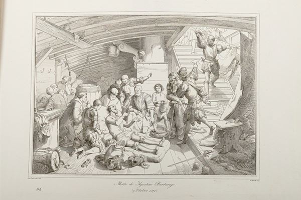 Lot of six prints and engravings (iconography and writing)