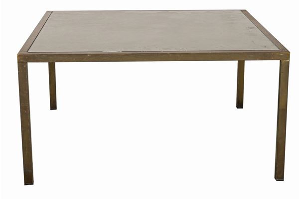 Low table in glass and brass