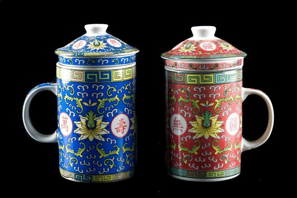 Pair of herbal tea cups
