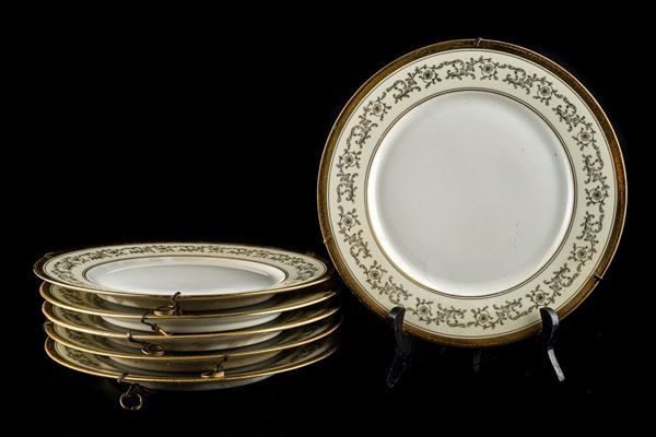 Limoges Unic, 12, Rue de Paradis - Paris. Set di 6 piatti piani