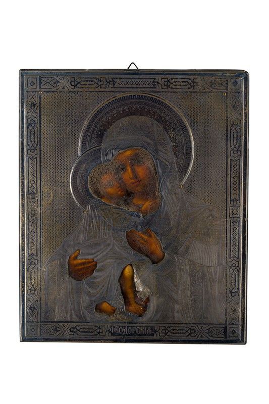 Russian icon, Madonna with Child