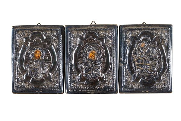 three small Russian icons