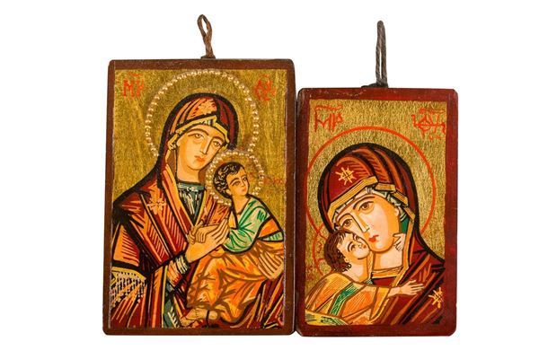 Two small Byzantine icons