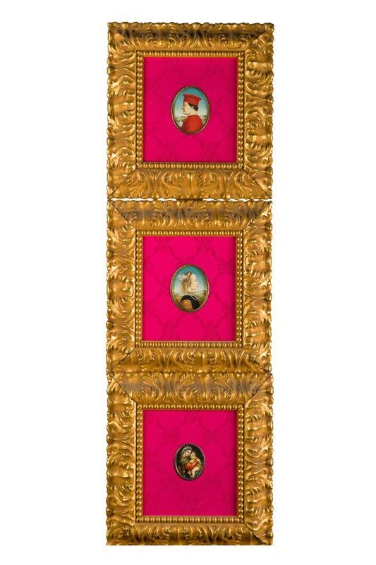 Three miniatures - Portraits of painters