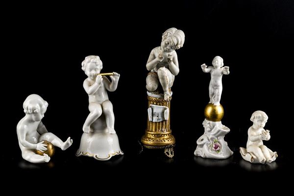 Lotto di cinque statuine