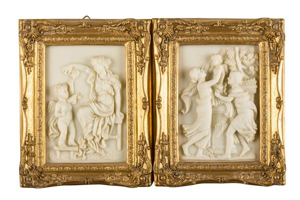 Pair of high-reliefs