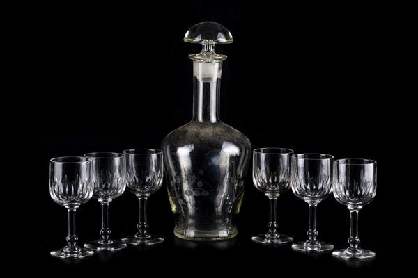 Servizio da liquore in vetro