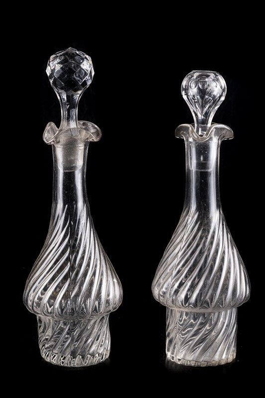 Pairs of glass cruets
