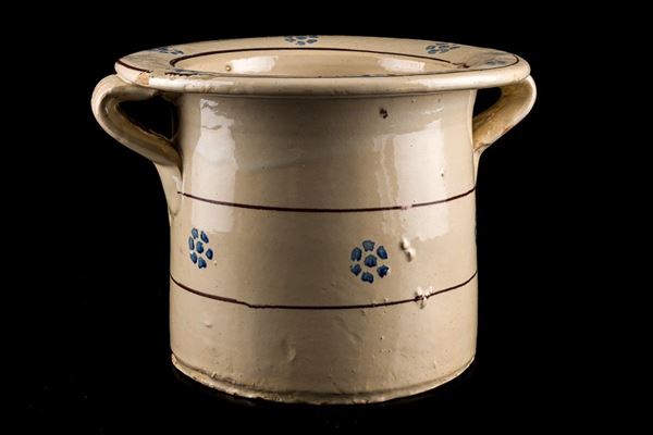 Painted ceramic basin