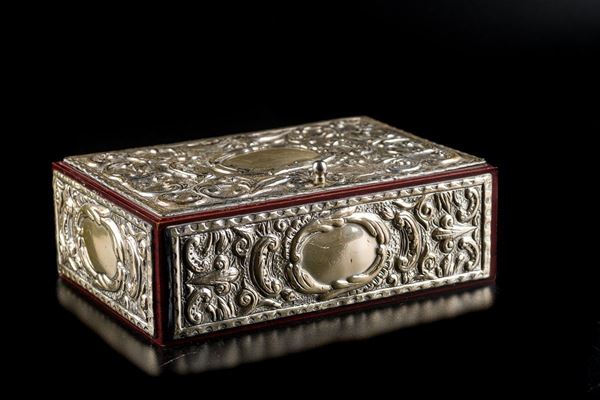 Box in wood and 925 silver