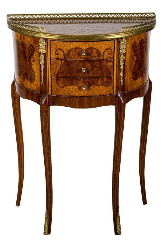 Crescent bedside table