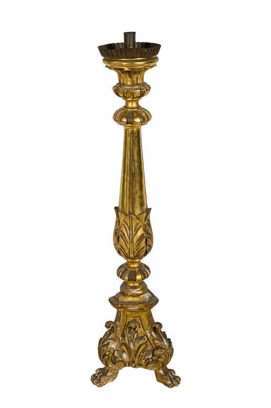 Lacquered wood torch