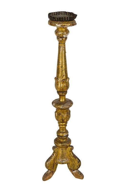 Torch in gilded wood