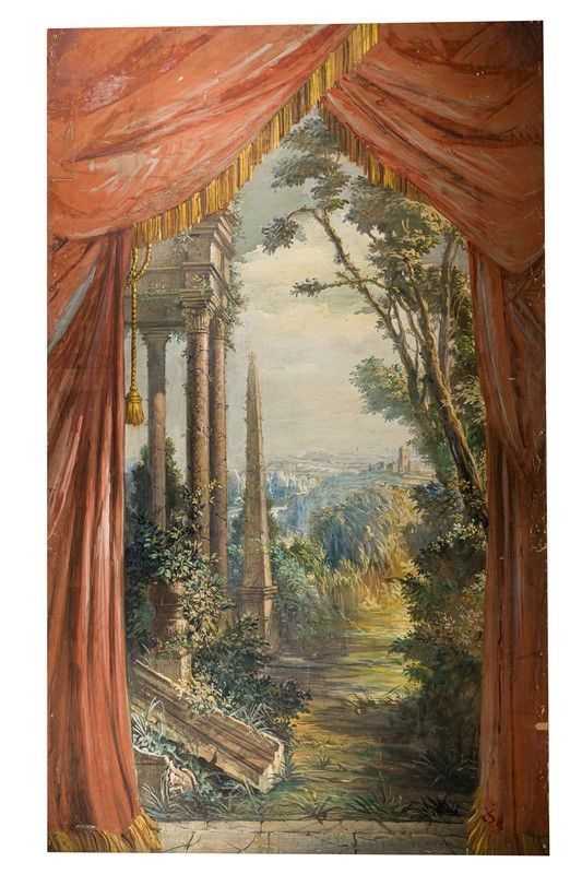 Landscape with ruins