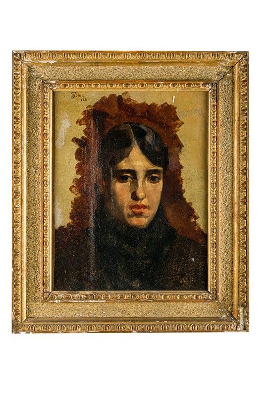 Gioacchino Toma (attr.) - Study for portrait of a young woman