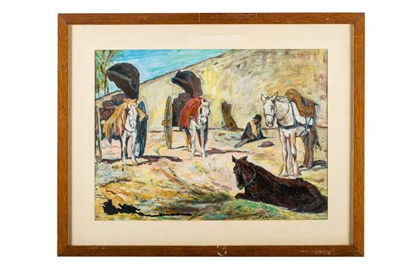 I barrocci romani, copia da Giovanni Fattori